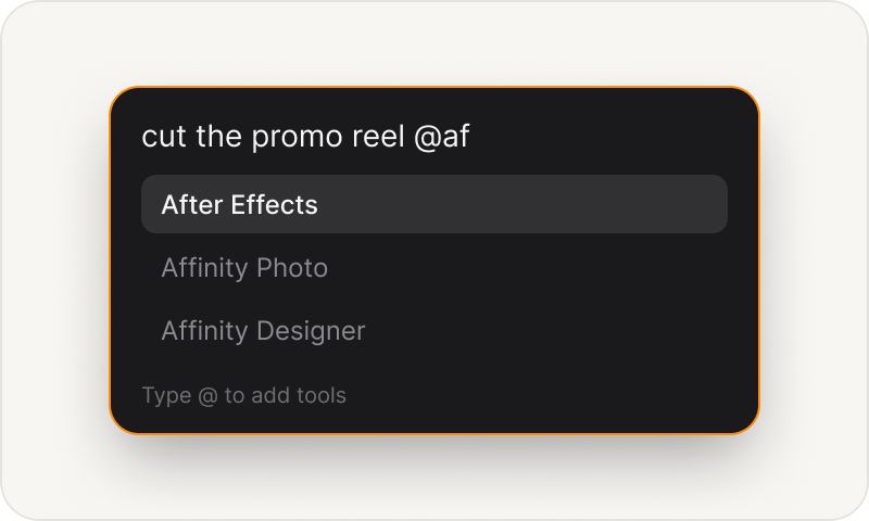 Adding a task with a tool tag